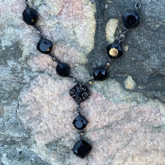 Jewelry - ⚡️Glamorous onyx/silver necklace
